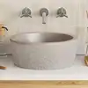 Image de vidaXL Lavabo Gris Ø40x15 cm Marbre