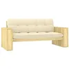 Image de vidaXL Pin Imprégné Banc de Jardin avec Coussins Meuble d'Extérieur Banc de Patio Banc de Terrasse Meuble de Jardin Arrière-Cour Crème 179 cm