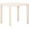 Image de vidaXL Table de jardin Blanc 79x65x72 cm Plastique