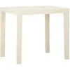 Image de vidaXL Table de jardin Blanc 79x65x72 cm Plastique