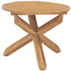 Image de vidaXL Table à dîner de jardin Ø90x75 cm Bois de teck massif