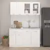 Image de vidaXL Ensemble de 4 meubles de cuisine "Lyon" en bois d'ingénierie blanc