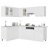 Image de vidaXL Ensemble de 11 meubles de cuisine "Lyon" en bois d'ingénierie blanc