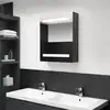 Image de vidaXL Armoire de salle de bain à miroir LED anthracite 50x14x60 cm