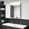Image de vidaXL Armoire de salle de bain à miroir LED chêne 60x11x80 cm