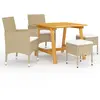 Image de vidaXL Ensemble à manger de jardin 5 pcs Beige