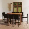 Image de vidaXL Ensemble de bar de jardin 9 pcs Marron
