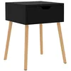 Image de Table de chevet Noir brillant 40x40x56 cm Bois d ingénierie