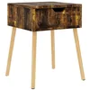 Image de Table de chevet chêne fumé 40x40x56 cm Bois d ingénierie