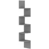 Image de Étagère d angle murale gris 19x19x123 cm bois d ingénierie
