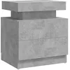 Image de Table de chevet Gris béton 45x35x52 cm Bois d ingénierie