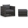 Image de vidaXL Salon de Jardin 2 pcs avec Coussins Mobilier de Patio Meubles de Terrasse Mobilier de Jardin Meubles d'Extérieur Bois Imprégné de Gris