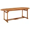 Image de vidaXL Bois d'Acacia Massif Table à Dîner de Jardin Table de Salle à Manger d'Extérieur Meuble à Dîner de Terrasse Patio Arrière-Cour 220x90x75 cm