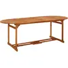 Image de vidaXL Table à dîner de jardin 220x90x75 cm Bois d'acacia massif