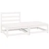 Image de vidaXL Salon de Jardin 2 pcs Meubles de Terrasse Meubles d'Extérieur Mobilier de Patio Mobilier de Jardin Blanc Bois de Pin Massif