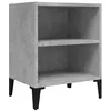 Image de vidaXL Table de Chevet avec Pieds en Métal Table de Nuit Armoire de Chevet Armoire de Lit Chambre à Coucher Maison Gris Béton 40x30x50 cm