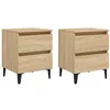 Image de Tables de chevet 2 pcs chêne sonoma 40x35x50 cm bois ingénierie