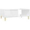 Image de vidaXL Table Basse Blanc Brillant 90x60x35 cm Bois d'ingénierie