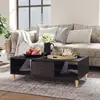 Image de vidaXL Table basse gris brillant 103,5x60x35 cm bois d'ingénierie
