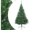 Image de Sapin de Noël artificiel moitié avec support vert 240 cm PVC