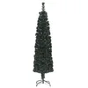 Image de Arbre de Noël artificiel mince et support 120 cm fibre optique