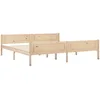 Image de vidaXL Cadre de Lit Sommier à Lattes Lit Double Adulte Cadre à Lattes sur Pied Chambre à Coucher Maison Intérieur 200x200 cm Bois de Pin Massif