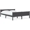 Image de vidaXL Cadre de lit sans matelas bois massif de pin gris 160x200 cm