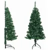 Image de VidaXL Sapin de Noël artificiel d'angle Vert 150 cm PVC