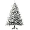 Image de Sapin de Noël artificiel à flocons de neige Vert 210 cm PVC PE