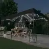 Image de vidaXL Tonnelle avec double toit et lumières LED 3x4 m Anthracite