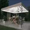 Image de vidaXL Tonnelle avec guirlande lumineuse à LED 3x3 m Blanc