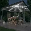 Image de vidaXL Tonnelle avec guirlande lumineuse à LED 300x300 cm Anthracite