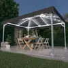 Image de vidaXL Tonnelle et guirlande lumineuse à LED 4x3m Anthracite Aluminium