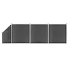 Image de vidaXL Ensemble de panneau de clôture WPC 619x(105-186) cm Noir