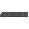 Image de vidaXL Ensemble de panneau de clôture WPC 965x(105-186) cm Noir