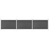 Image de vidaXL Ensemble de panneau de clôture WPC 526x105 cm Noir