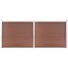 Image de vidaXL Ensemble de panneau de clôture WPC 353x146 cm Marron