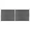 Image de vidaXL Ensemble de panneau de clôture WPC 353x146 cm Noir