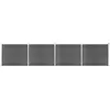 Image de vidaXL Ensemble de panneau de clôture WPC 699x146 cm Noir