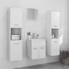 Image de vidaXL Ensemble de meubles de salle de bain Blanc Aggloméré