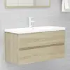 Image de vidaXL Armoire d'évier et lavabo intégré Chêne sonoma Bois ingénierie