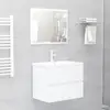 Image de vidaXL Ensemble de meubles de salle de bain blanc bois d'ingénierie