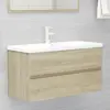 Image de vidaXL Armoire d'évier lavabo intégré chêne sonoma bois d'ingénierie