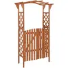 Image de vidaXL Pergola avec portail 116x40x204 cm Bois de sapin massif
