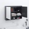 Image de vidaXL Armoire à miroir de salle de bain 80x15x60 cm MDF Gris