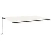 Image de vidaXL Auvent Rétractable Automatique Auvent de Terrasse Store de Balcon Jardin Patio Extérieur Ombrage des Fenêtres 500x300 cm Crème