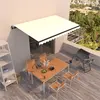 Image de vidaXL Auvent rétractable automatique 450x350 cm Crème