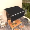 Image de vidaXL Auvent manuel rétractable avec store 3x2,5 m Anthracite