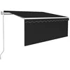 Image de vidaXL Auvent Rétractable Automatique avec Store Banne Pliable Jardin Balcon Terrasse Patio Extérieur Protection Contre Rayons UV 3x2,5 m Anthracite