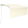 Image de Auvent rétractable automatique avec store 3,5x2,5 m Crème